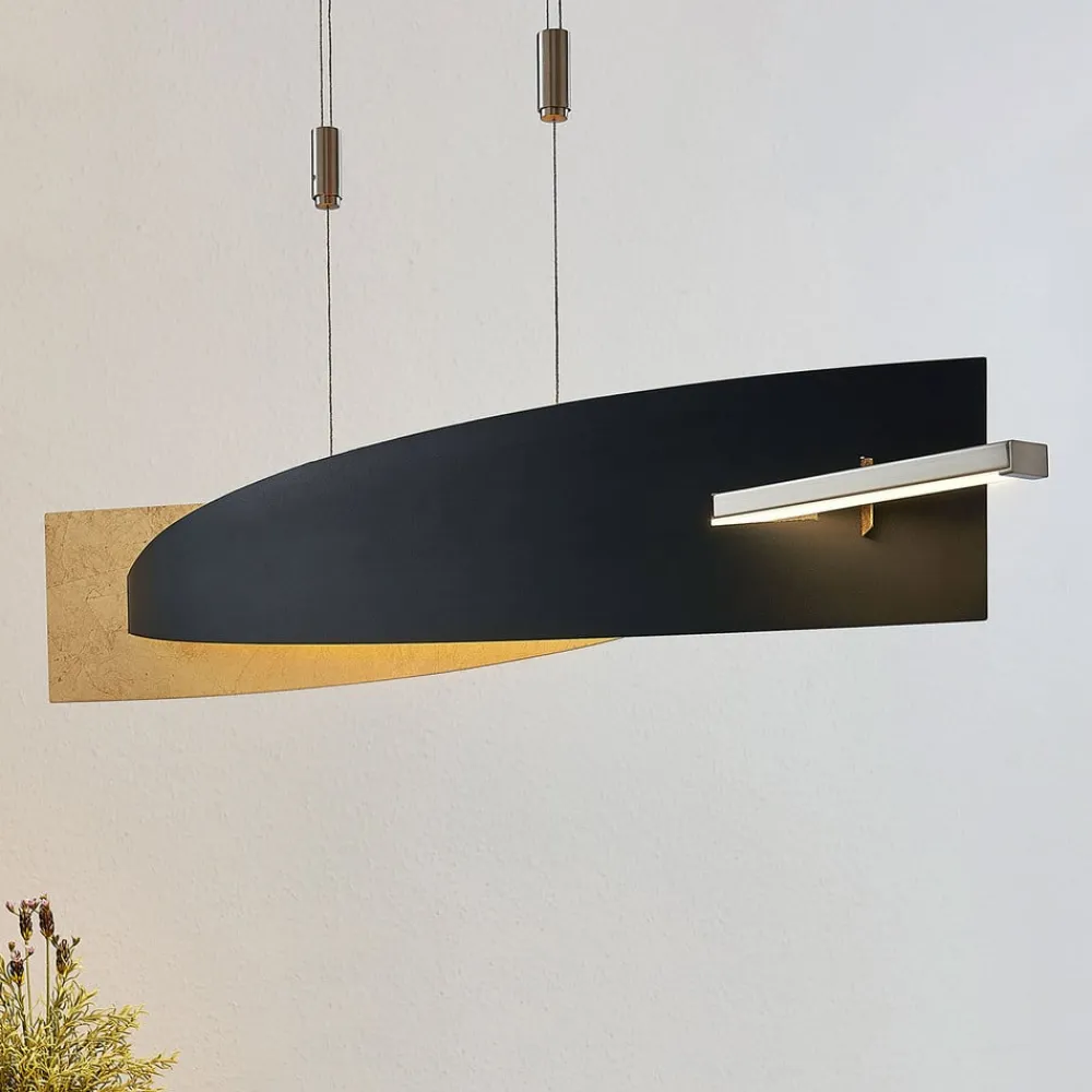 Lucande Pendellamper|Pendellamper>LED-hængelampe Marija, 101 cm, sort, dæmpbar