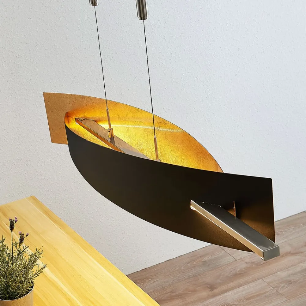 Lucande Pendellamper|Pendellamper>LED-hængelampe Marija, 101 cm, sort, dæmpbar