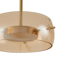 Lucande LED-hængelampe Martis, ravfarvet, 3 lyskilder, dæmpbar