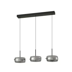 LED-hængelampe Martis, sort, 3 lyskilder, step-dæmpbar^Lucande Sale