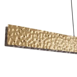 LED-hængelampe Nivara, 117 cm, guld, metal^Lucande Sale