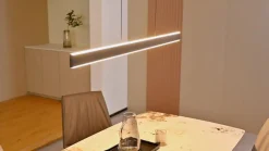 Lucande LED-hængelampe Philine, længde 121 cm sort jern