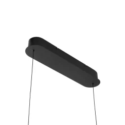 Lucande LED-hængelampe Philine, længde 121 cm sort jern