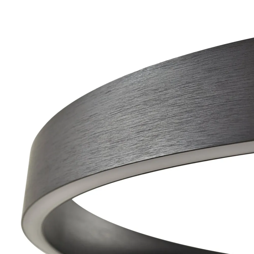 Lucande Pendellamper|Pendellamper>LED-hængelampe Rovan, Ø 60 cm, sort, CCT, dæmpbar