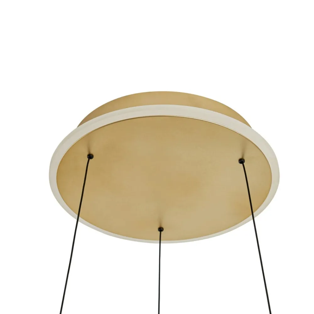 Lucande Pendellamper|Pendellamper>LED-hængelampe Tindra, Ø 40 cm, guld, dæmpbar