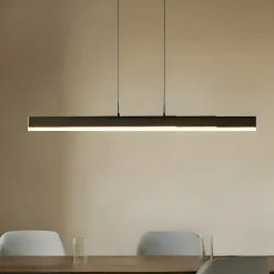 LED-hængelampe Torven, sort, CCT, udtrækkelig^Lucande New