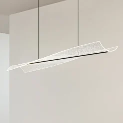 LED-hængelampe Vellia, sort, længde 112 cm, CCT^Lucande Discount