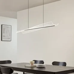 LED-hængelampe Vellia, sort, længde 112 cm, CCT^Lucande Discount