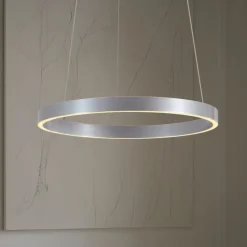 LED-hængelampe Yonam, Ø 60 cm, 1 lyskilde, aluminium, CCT^Lucande Best