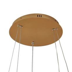 Lucande LED-hængelampe Yonam, Ø 60 cm, 2 lyskilder, guld, CCT