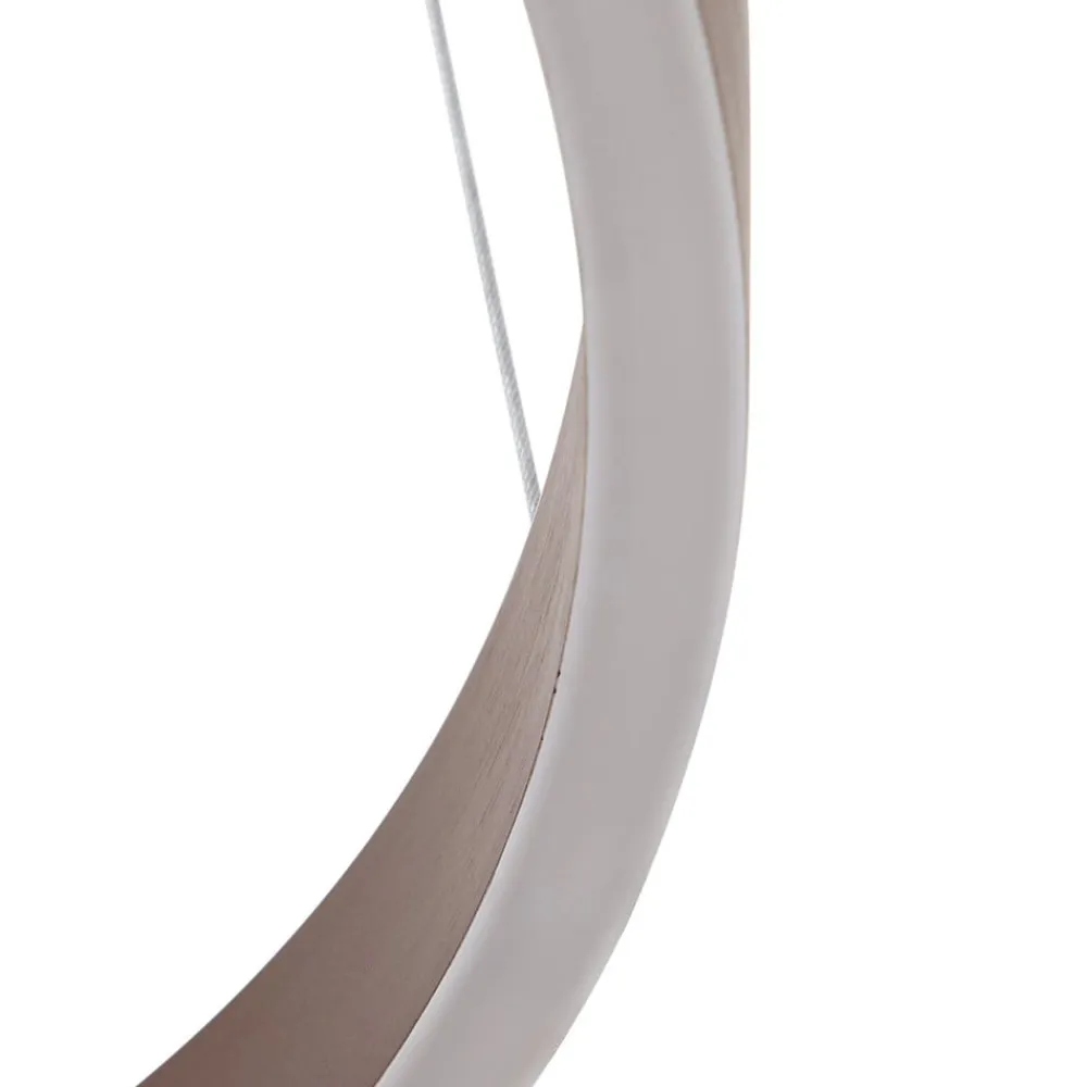 Lucande Pendellamper>LED-hængelampe Yonam, Ø 60 cm, 2 lyskilder, brun, CCT