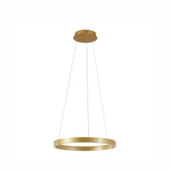 Lucande LED-hængelampe Yonam, Ø 60 cm, 1 lyskilde, guld, CCT