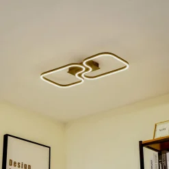 Lucande Loftlamper>LED-loftlampe Amiya, 64 cm, sort, aluminium