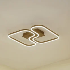 Lucande LED-loftlampe Amiya, 47,6 cm, sort, aluminium