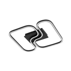 Lucande LED-loftlampe Amiya, 47,6 cm, sort, aluminium