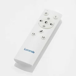 Lucande LED-loftlampe Chariska, 95 cm, sort, træ, CCT