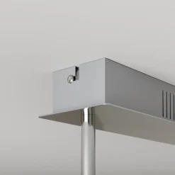 Lucande LED-loftlampe Edano, 122 cm, hvid, tekstil, dæmpbar