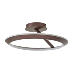 LED-loftlampe Eldra, kaffebrun, Ø 55 cm, CCT^Lucande Online