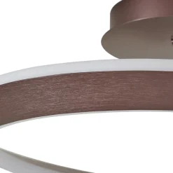 LED-loftlampe Eldra, kaffebrun, Ø 55 cm, CCT^Lucande Online