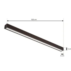 LED-loftlampe Emara, mørkt træ, eg, dæmpbar^Lucande Hot