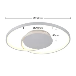 Lucande LED-loftlampe Enesa, 63 cm, CCT, fjernbetjening, dæmpbar