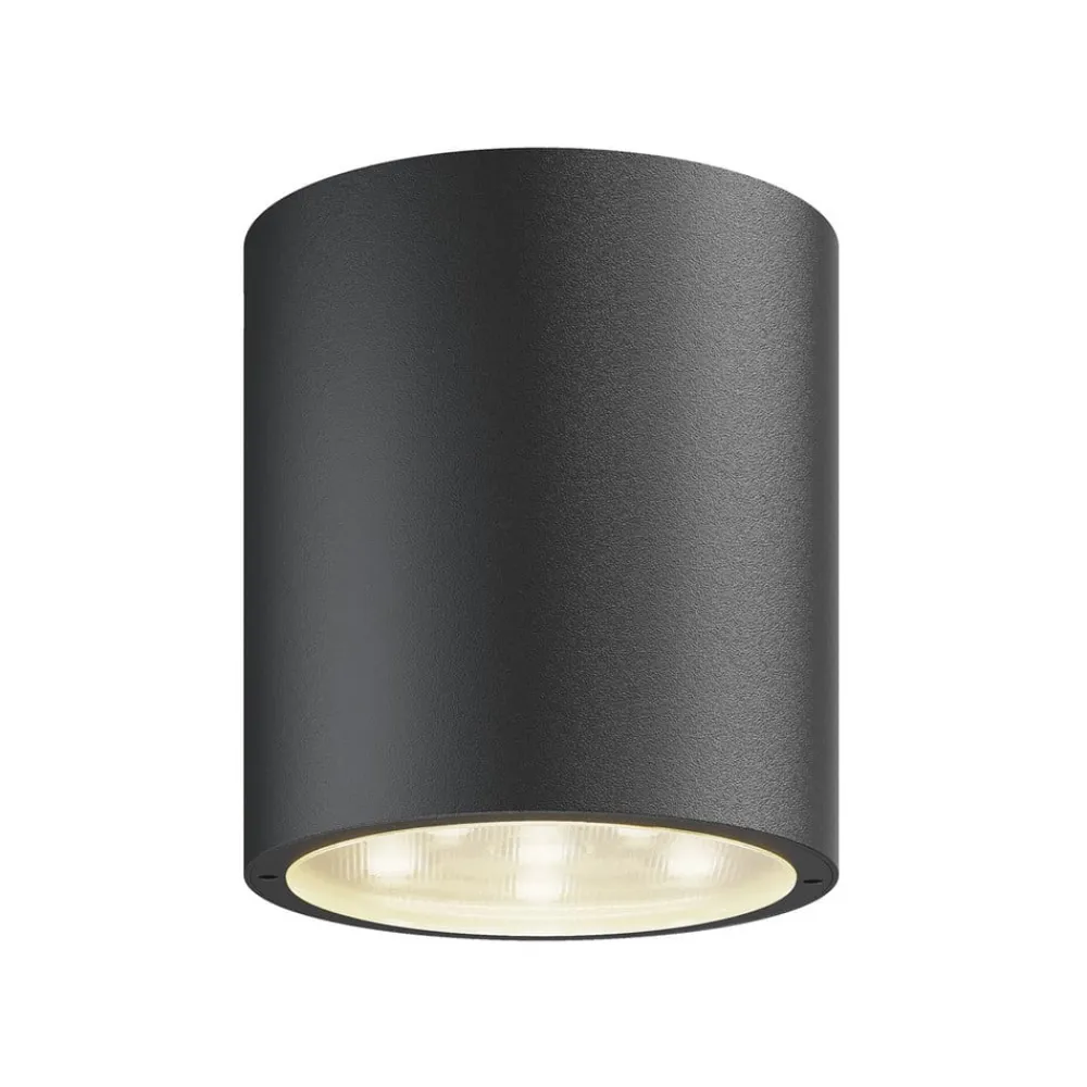 Lucande Terrassebelysning|Udendørs Loftlamper>LED-loftlampe Meret, rund, antracit, metal