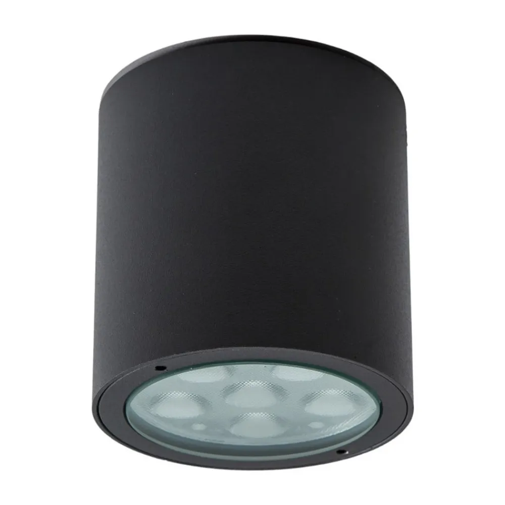 Lucande Terrassebelysning|Udendørs Loftlamper>LED-loftlampe Meret, rund, antracit, metal