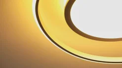 Lucande LED-loftlampe Noud, 49 cm, sølv, aluminium, dæmpbar