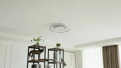 Lucande LED-loftlampe Noud, 49 cm, sølv, aluminium, dæmpbar