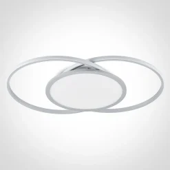 LED-loftlampe Senne, CCT, sølv, metal^Lucande Outlet