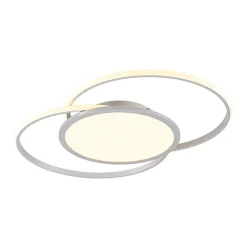 LED-loftlampe Senne, CCT, sølv, metal^Lucande Outlet