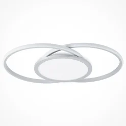 LED-loftlampe Senne, 63 cm, sølv, aluminium^Lucande Discount