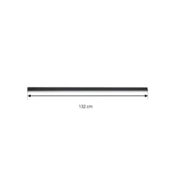 LED-loftlampe Teniona, 132 cm, sort, aluminium^Lucande Clearance