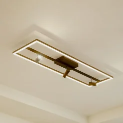 Lucande Loftlamper|Loftlamper>LED-loftlampe Yvor, 99,5 cm, sort, drejelig