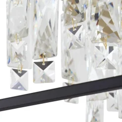 Lucande LED-loftslampe Kassi, sort, jern, dæmpbar, 40 cm