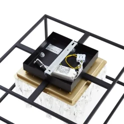 Lucande LED-loftslampe Kassi, sort, jern, dæmpbar, 40 cm