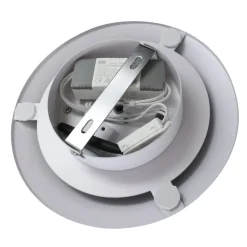 LED-loftslampe Orasa, glas, hvid/klar, Ø 43 cm^Lucande Outlet