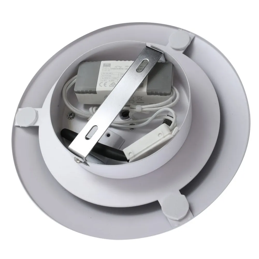 LED-loftslampe Orasa, glas, hvid/klar, Ø 43 cm^Lucande Outlet