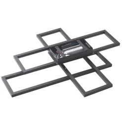 LED-loftslampe Tjado, 94 cm lang, sort, metal^Lucande Clearance