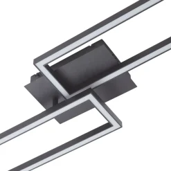 LED-loftslampe Tjado, 100 cm lang, sort, metal^Lucande Clearance