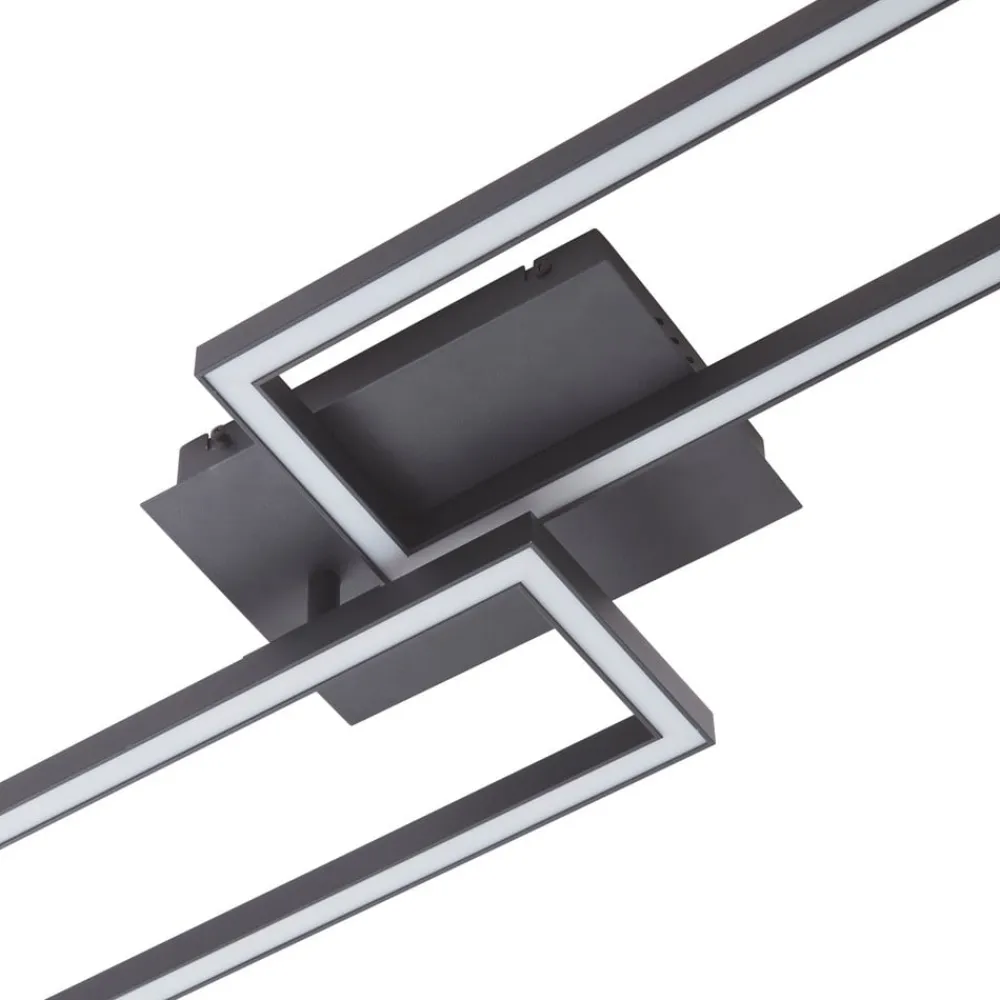 LED-loftslampe Tjado, 100 cm lang, sort, metal^Lucande Clearance