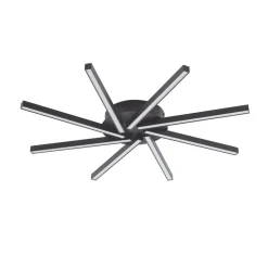 Lucande LED-loftslampe Tjado, Ø 70 cm, sort, metal