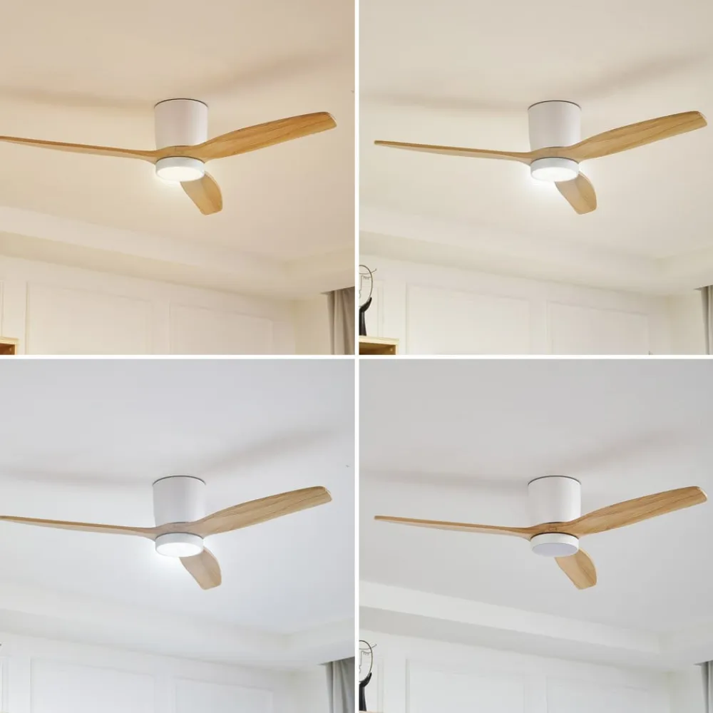 LED-loftventilator Faipari, hvid, DC, støjsvag, 132 cm^Lucande