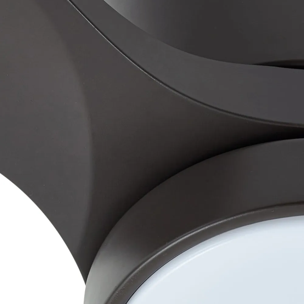 Lucande LED-loftventilator Sorin, sort, DC, støjsvag, IP44