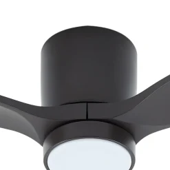 Lucande LED-loftventilator Sorin, sort, DC, støjsvag, IP44