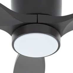 Lucande LED-loftventilator Sorin, sort, DC, støjsvag, IP44