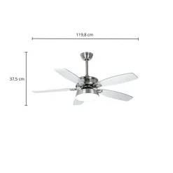 Lucande LED-loftventilator Kuvio, DC, støjsvag, Ø 120 cm, CCT