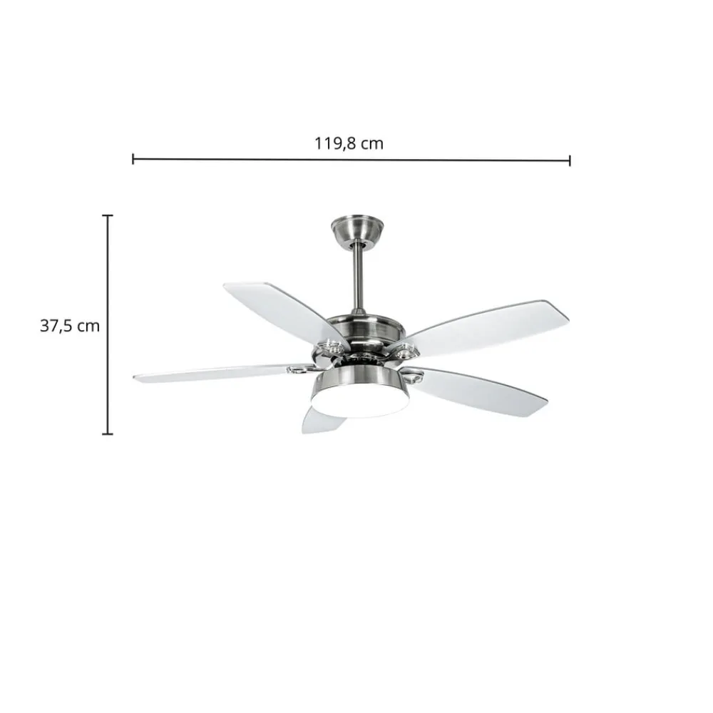 Lucande LED-loftventilator Kuvio, DC, støjsvag, Ø 120 cm, CCT