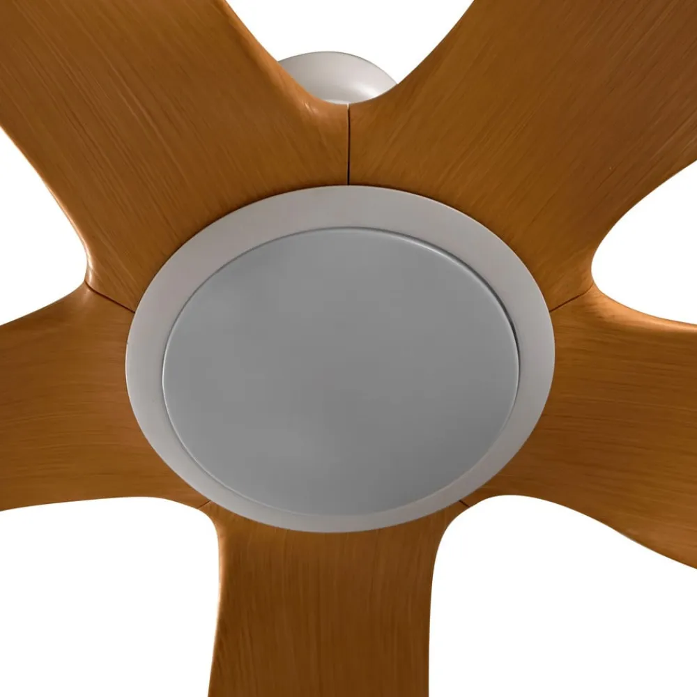 Lucande LED-loftventilator Omendo, hvid, DC, støjsvag, CCT