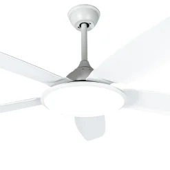 Lucande LED-loftventilator Divian, hvid, DC, støjsvag, CCT